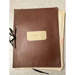 Antique 1911 Sewing Lesson Notebook School Book Scrapbook Mabel Black